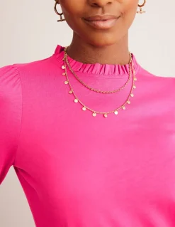 Supersoft Frill Detail Top-Cherry Jam-Boden Fashion