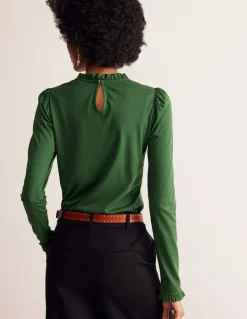 Supersoft Frill Detail Top--Boden Shop