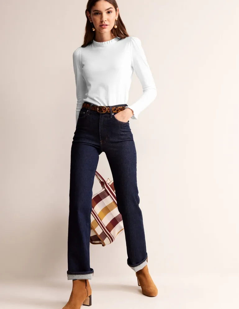 Supersoft Frill Detail Top--Boden Flash Sale
