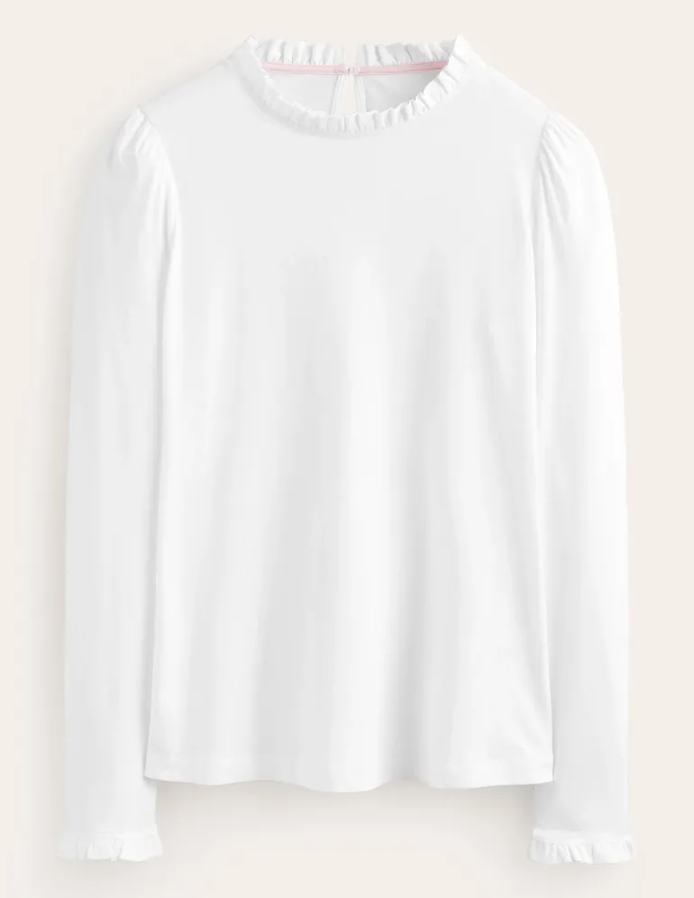 Supersoft Frill Detail Top--Boden Flash Sale