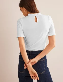 Supersoft Frill Detail T-shirt--Boden Sale