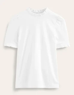 Supersoft Frill Detail T-shirt--Boden Sale