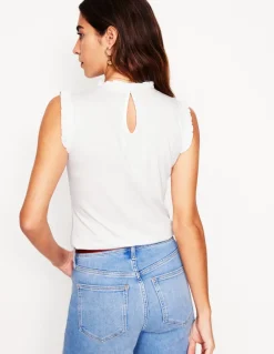 Supersoft Frill Detail Vest--Boden Online