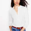 Supersoft Frill Henley Top--Boden Fashion