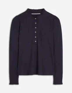 Supersoft Frill Henley Top--Boden New