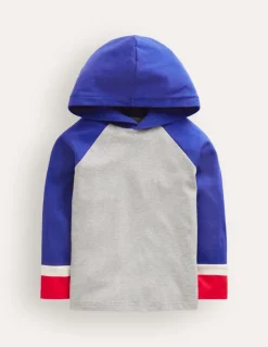 Supersoft Hooded Raglan-Grey Marl-Boden Hot
