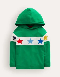 Supersoft Hooded Raglan-Highland Green-Boden Clearance