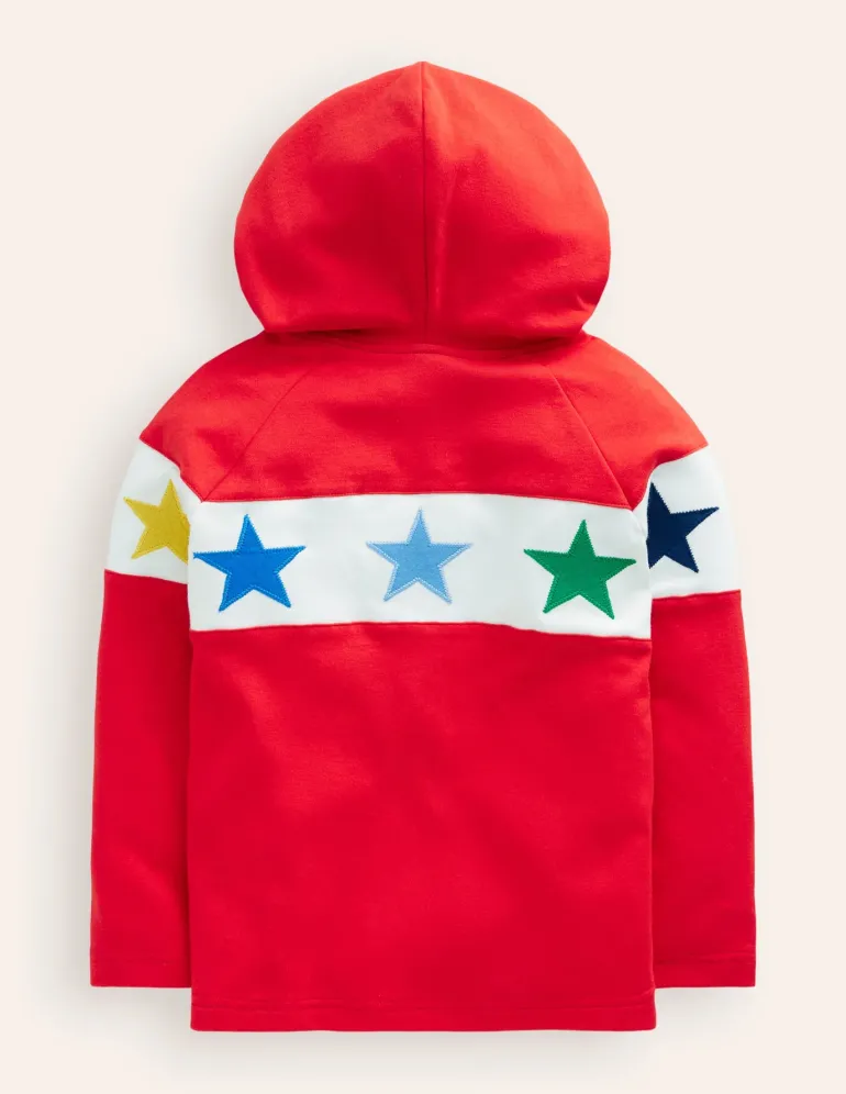 Supersoft Hooded Raglan-Poppy Red-Boden Cheap