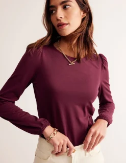 Supersoft Long Sleeve Top-Deep Wisteria-Boden Best
