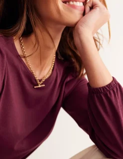 Supersoft Long Sleeve Top-Deep Wisteria-Boden Best