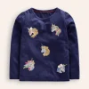 Superstitch Puff Sleeve Top-Starboard Blue Unicorns-Boden Fashion