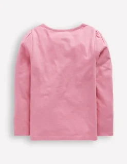 Superstitch Puff Sleeve Top-Bubblegum Pink Bunnies-Boden Fashion
