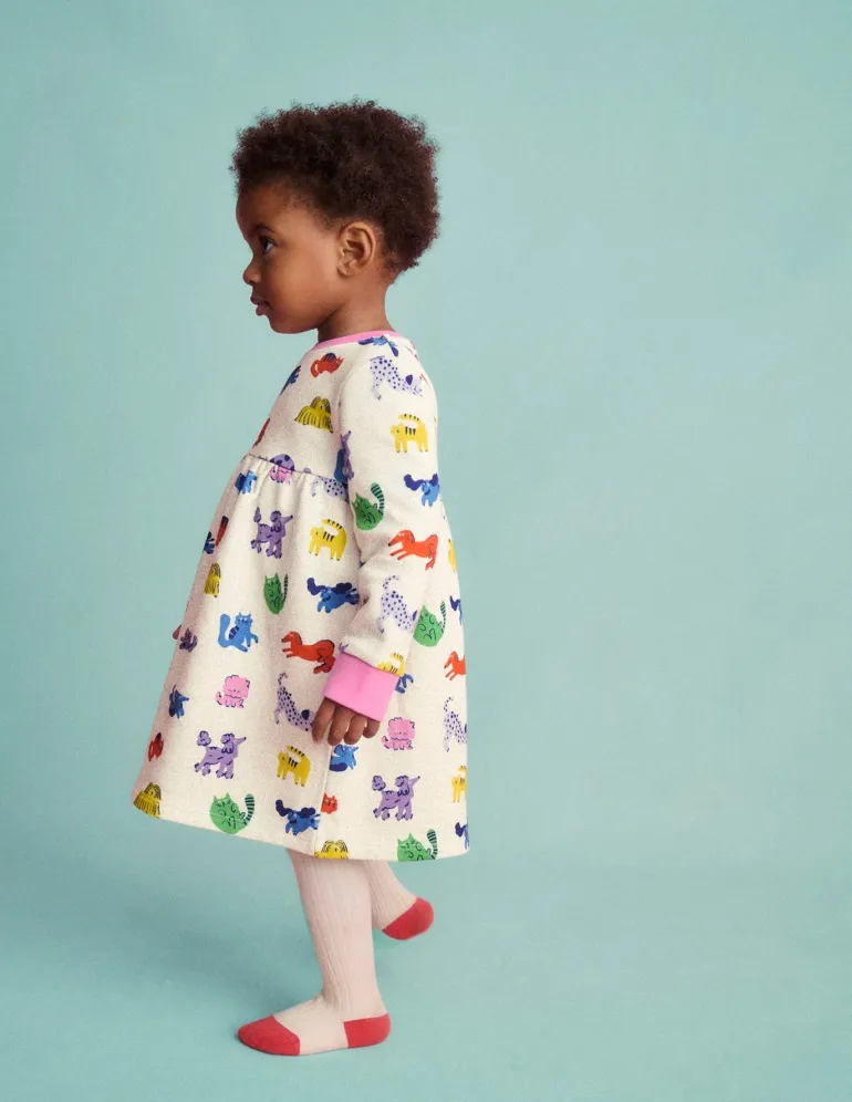 Sweatshirt Dress-Rainbow Pets-Boden Flash Sale