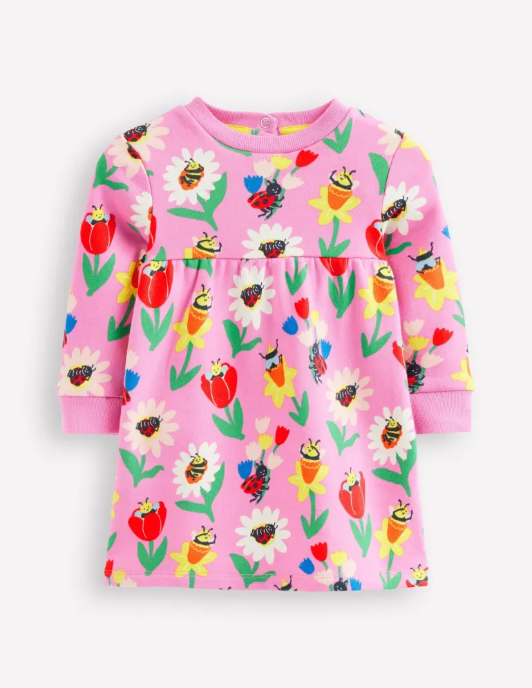 Sweatshirt Dress-Sugared Lilac Spring Garden-Boden Hot