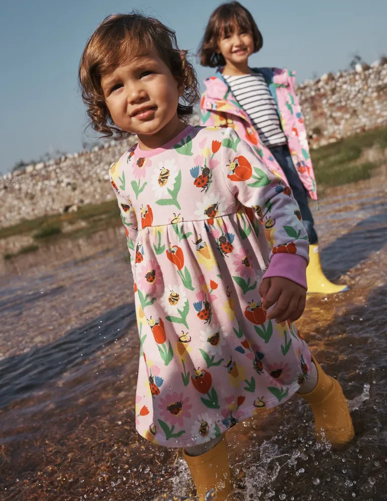 Sweatshirt Dress-Sugared Lilac Spring Garden-Boden Hot