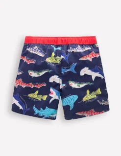 Swim Shorts-College Navy Sharks-Boden Online