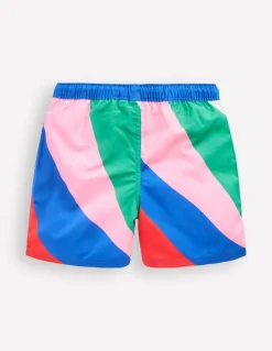 Swim Shorts-Multi Rainbow Swirl-Boden Outlet