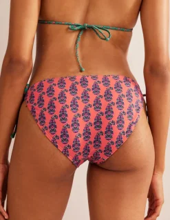 Symi String Bikini Bottoms-Persimmon Orange Paisley-Boden Fashion