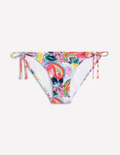 Symi String Bikini Bottoms-Ivory, Botanical Paisley-Boden Clearance