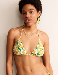 Symi String Bikini Top-Ivory, Lemons-Boden Shop