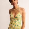 Symi String Swimsuit-Ivory, Lemons-Boden Clearance