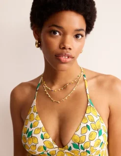 Symi String Swimsuit-Ivory, Lemons-Boden Clearance