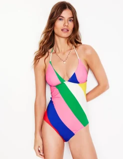 Symi String Swimsuit-Multi, Rainbow Cascade-Boden Clearance