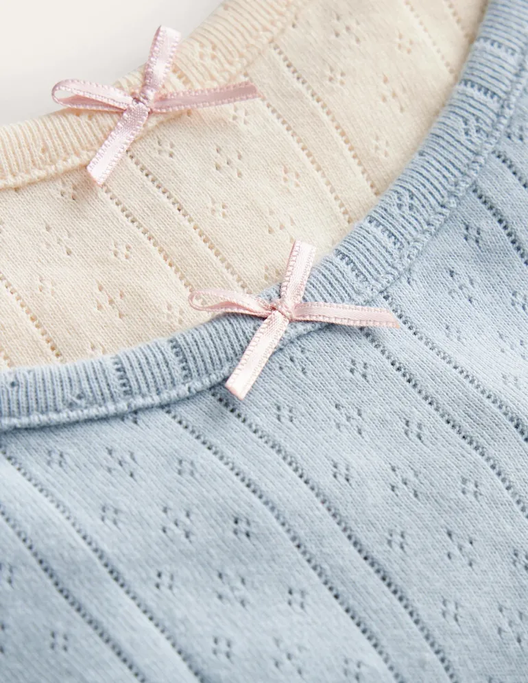 Tank Top 2 Pack-Multi Pointelle-Boden Best