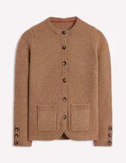 Textured Stitch Cardigan-Praline Brown-Boden Online