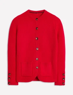 Textured Stitch Cardigan-Rouge Red-Boden Flash Sale