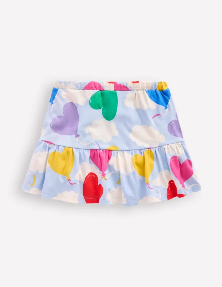 Tiered Jersey Skort-Misty Blue Balloon Sky-Boden Shop