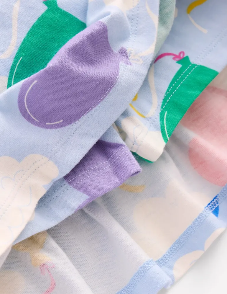 Tiered Jersey Skort-Misty Blue Balloon Sky-Boden Shop