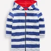 Towelling Zip-Up Throw-On-Sapphire Blue Stripe-Boden Clearance