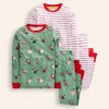 Twin Pack Snug Pajamas-Eucalyptus Bunnies-Boden Fashion