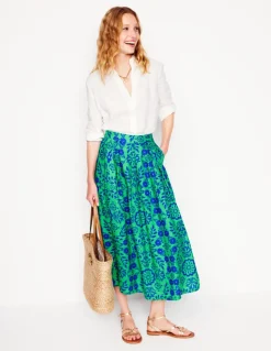 Verity Linen Midi Skirt-Structured Meadow-Boden Flash Sale