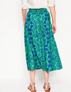 Verity Linen Midi Skirt-Structured Meadow-Boden Flash Sale