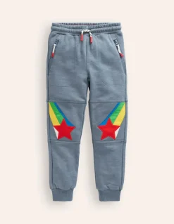 Warrior Knee Sweatpants-Colbart Grey Rainbow Star-Boden Online