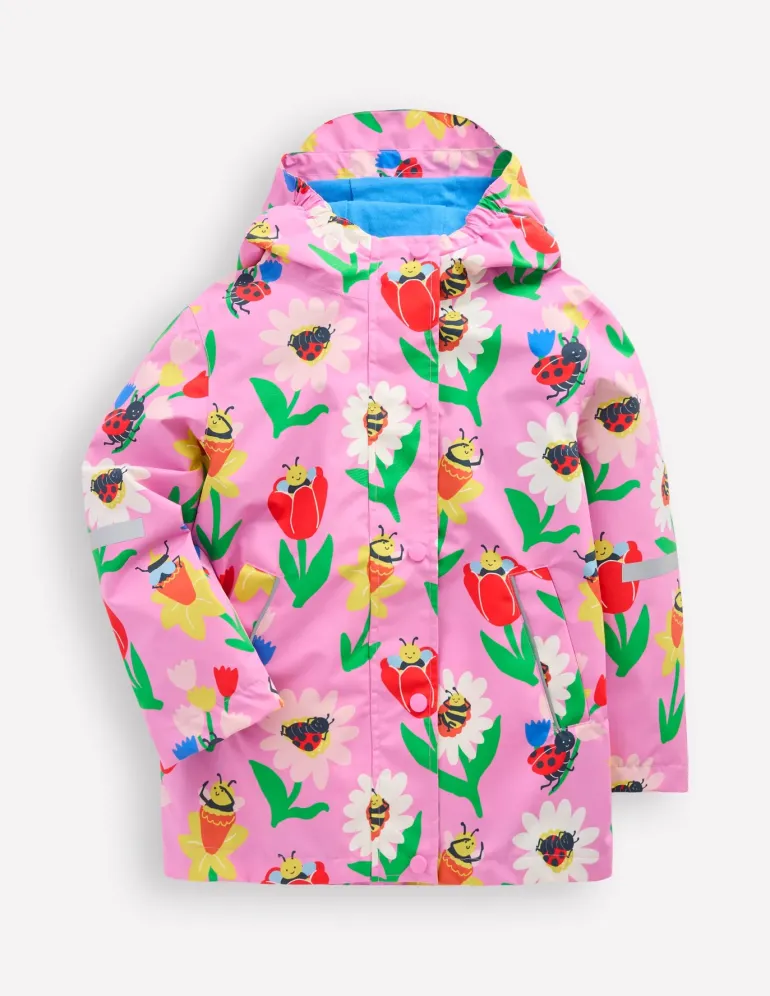 Waterproof Fisherman's Jacket-Pink Spring Garden-Boden Best