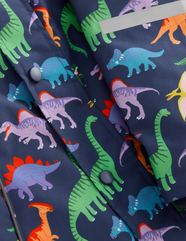 Waterproof Fisherman's Jacket-Robot Blue Dinos-Boden Hot