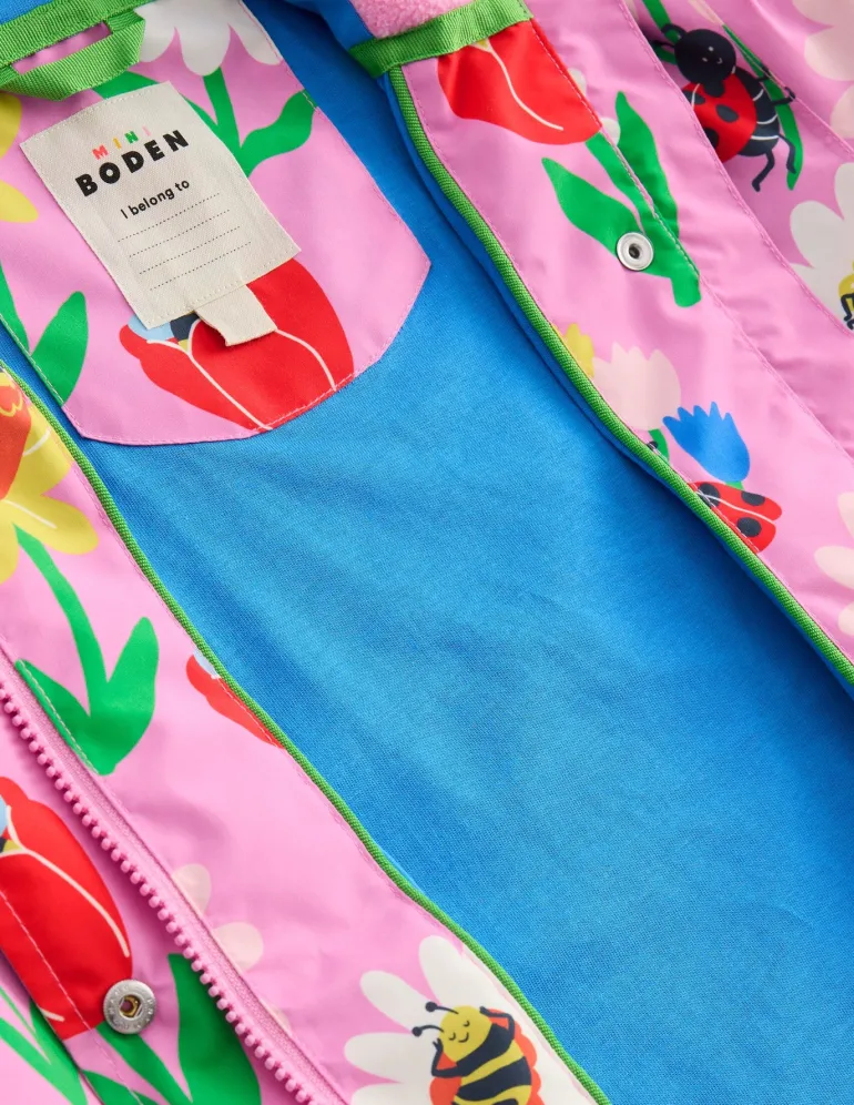 Waterproof Fisherman's Jacket-Pink Spring Garden-Boden Best