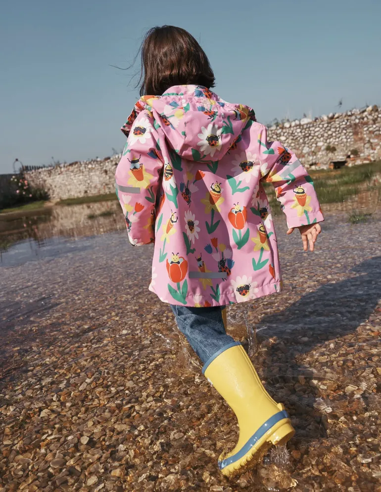 Waterproof Fisherman's Jacket-Pink Spring Garden-Boden Best