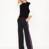 Westbourne Ponte Pants-Black, Rainbow Stripe-Boden Best Sale