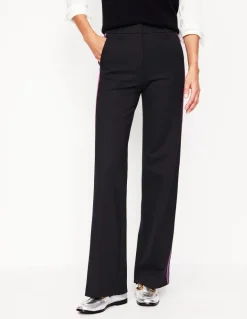 Westbourne Ponte Pants-Black, Rainbow Stripe-Boden Best Sale