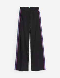 Westbourne Ponte Pants-Black, Rainbow Stripe-Boden Best Sale