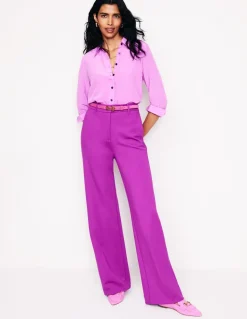 Westbourne Ponte Trousers-Regal Purple-Boden Fashion