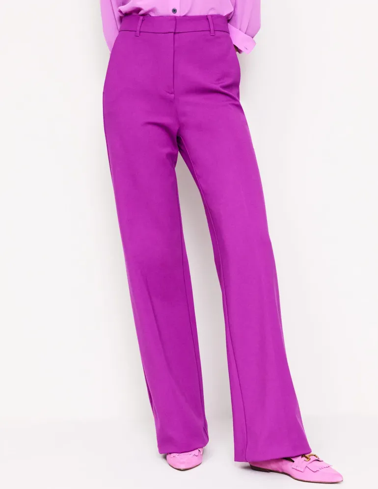 Westbourne Ponte Trousers-Regal Purple-Boden Fashion