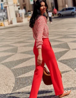 Westbourne Ponte Trousers-Hot Pepper-Boden Store