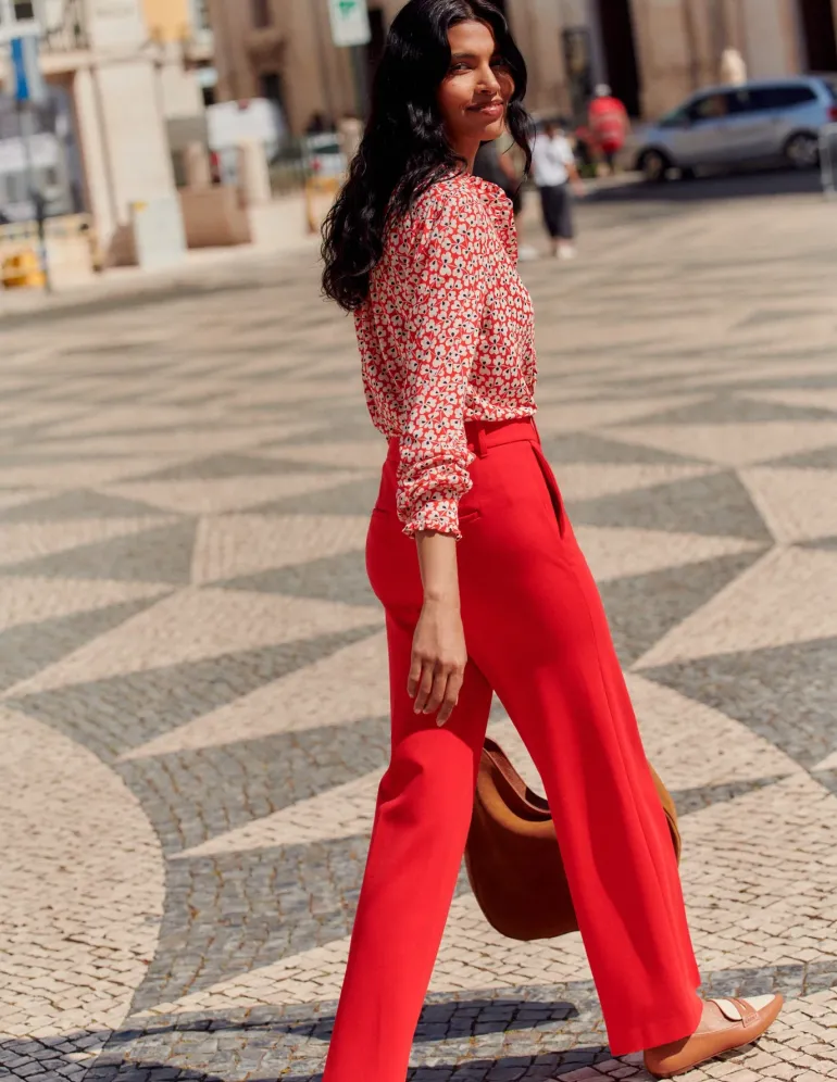 Westbourne Ponte Trousers-Hot Pepper-Boden Store