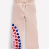 Wide Leg Applique Jogger-Chalk Pink Hearts-Boden Clearance
