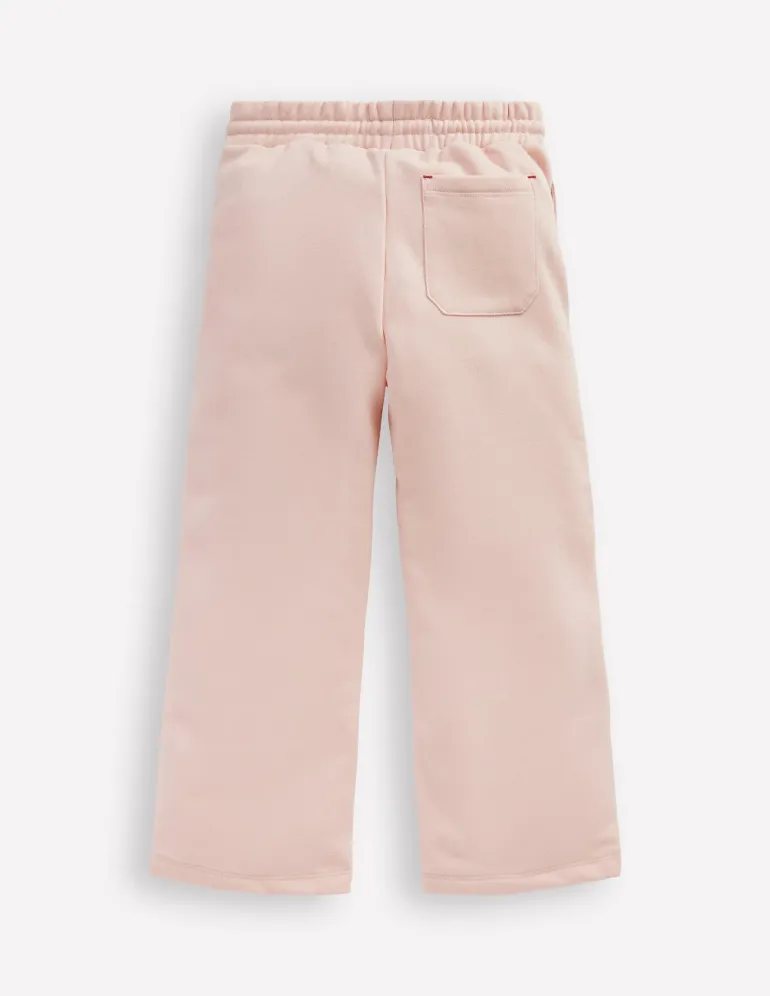 Wide Leg Applique Jogger-Chalk Pink Hearts-Boden Clearance